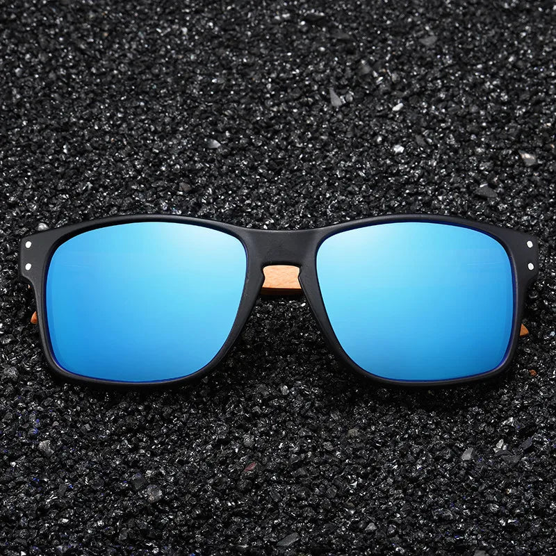 Beech wood Handmade Sunglasses Men Polarized  Outdoor Driving Sun Glasses