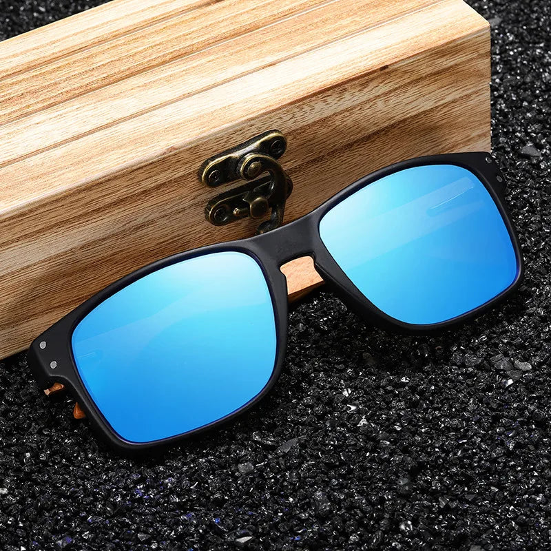 Beech wood Handmade Sunglasses Men Polarized  Outdoor Driving Sun Glasses