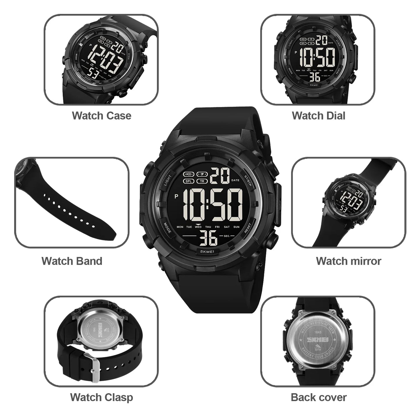 Military Digital Men's Watch Waterproof